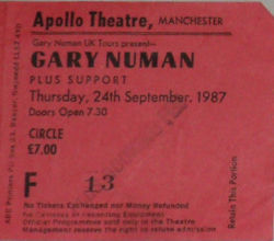 Manchester Ticket 1987